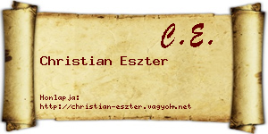 Christian Eszter névjegykártya